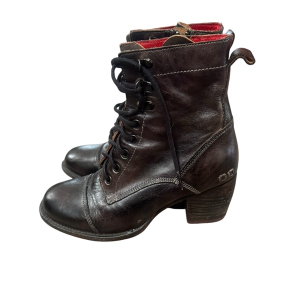 BED STU Judgement Leather Lace-Up Boots Oath Packer Black Brown Cobbler Size 8 - Picture 5 of 12